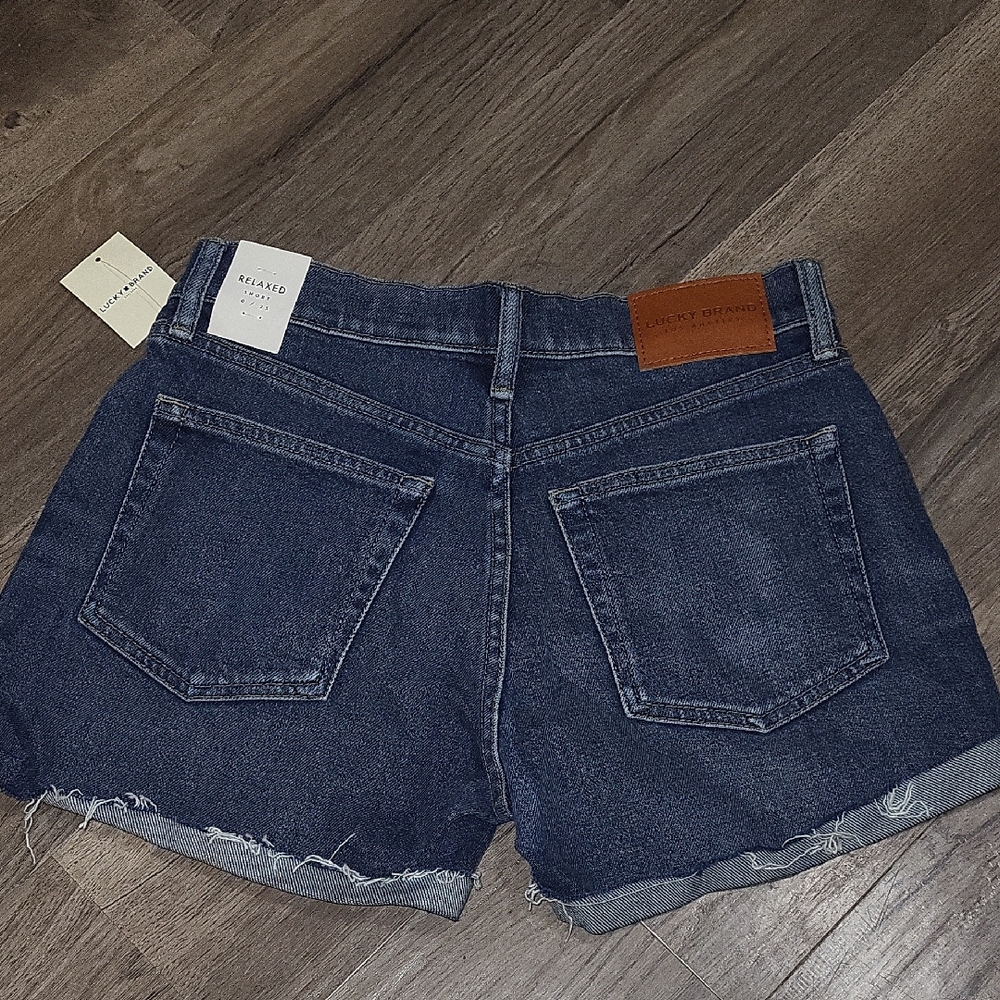 Lucky Brand Dark Blue Jean Shorts Sz O/25 Nwt